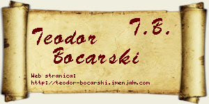 Teodor Bočarski vizit kartica